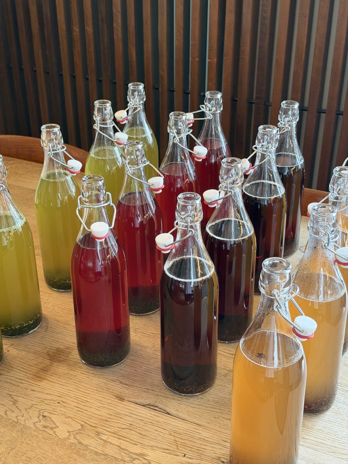 Cold-brewed caffeine-free Japanese teas in bottles, ready to serve
